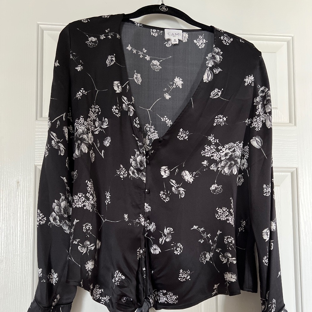 100 % silk button down shirt